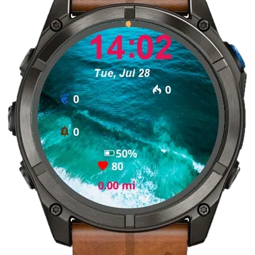 View Ocean From Top Hill Garmin watch face preview