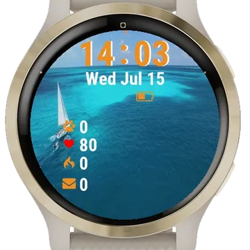 View Sailboat Middle Large Body Garmin watch face preview