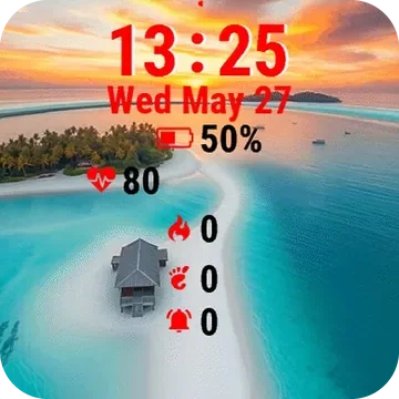 View Small Island Middle Garmin watch face preview