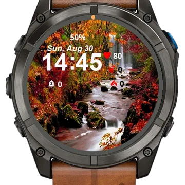 View Water Flowing Down Stream Garmin watch face preview