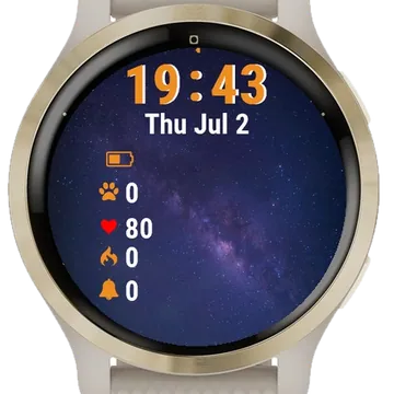 Visible Night Sky Garmin watch face preview