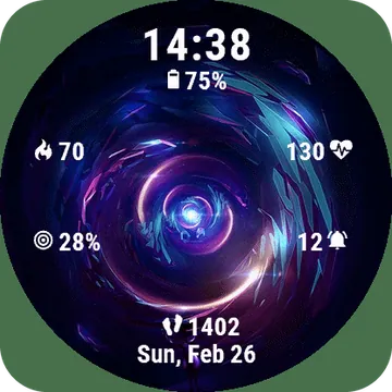 Vortex Garmin watch face preview