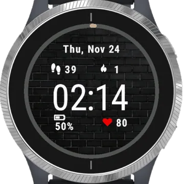 Wall Black Garmin watch face preview