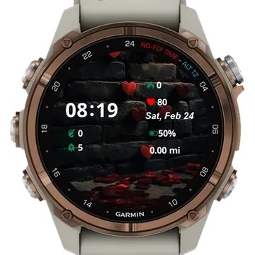 Wall Hearts Garmin watch face preview