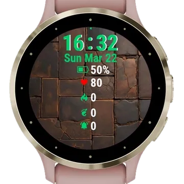 Wall Made Brown Garmin watch face preview