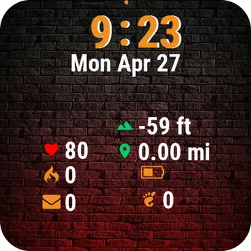 Wall Red Garmin watch face preview