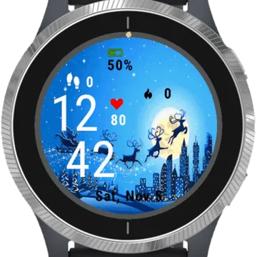 Wallpaper Merry Christmas Garmin watch face preview
