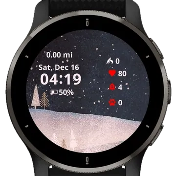 Wallpaper Winter Garmin watch face preview
