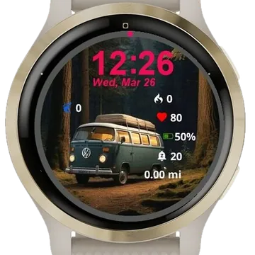 Wanderlust on Wheels Garmin watch face preview