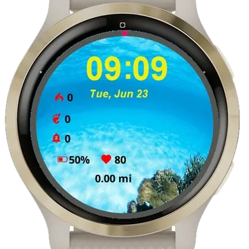 Water Blue Garmin watch face preview