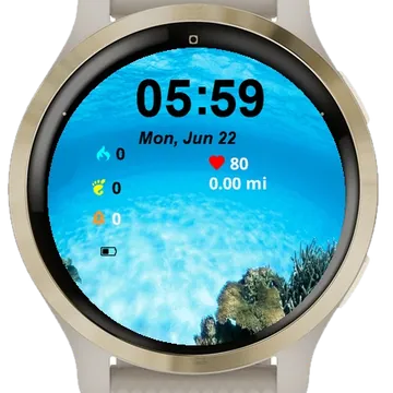 Water Blue Garmin watch face preview