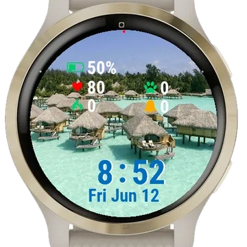 Water Clear Garmin watch face preview