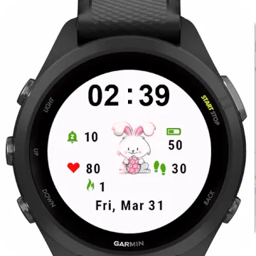Water Color Easter Garmin watch face preview