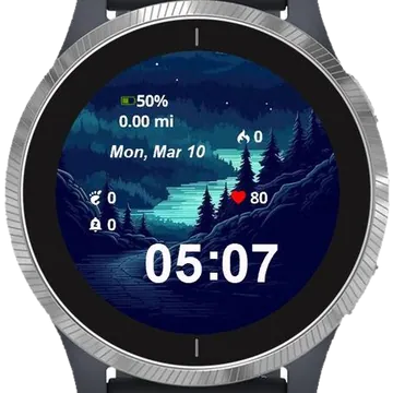 Whispers in the Wilderness Garmin watch face preview