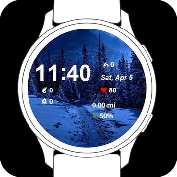 Whispers of Winter Garmin watch face preview