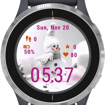 White Christmas Decoration Garmin watch face preview