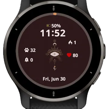 White Eye Garmin watch face preview