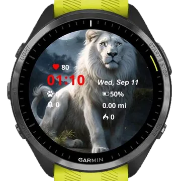 White Lion Garmin watch face preview