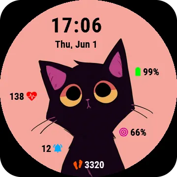 Whynotcat Garmin watch face preview