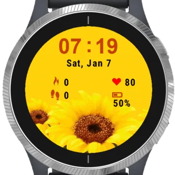 Wild Flowers Garmin watch face preview