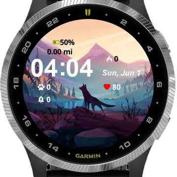 Wild Garmin watch face preview
