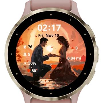 Will you merry me Garmin watch face preview