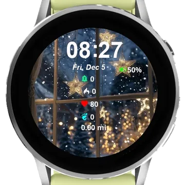 Window View Snow Outside Garmin watch face preview