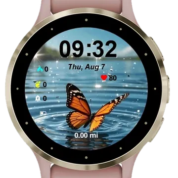 Wings of Light Garmin watch face preview