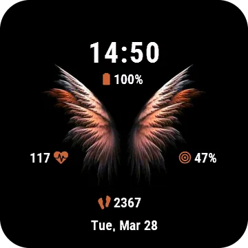 Wings Garmin watch face preview