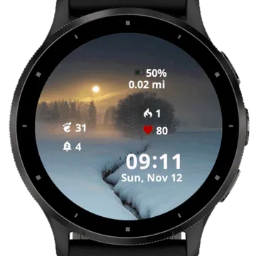 Winter Garmin watch face preview