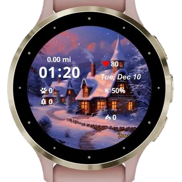 Winter Castle Garmin watch face preview
