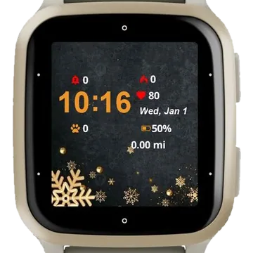 Winter Christmas Background Garmin watch face preview
