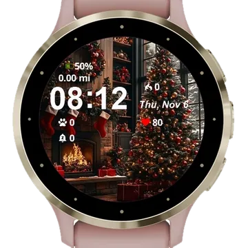 Winter Christmas House Garmin watch face preview