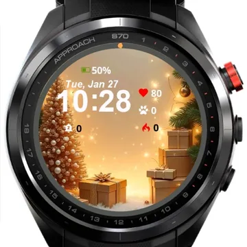 Winter Christmas Tree 2 Garmin watch face preview