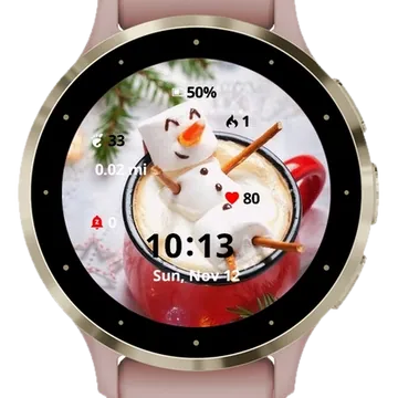 Winter Coffee Garmin watch face preview