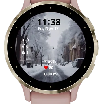 Winter Coming on my street Garmin watch face preview