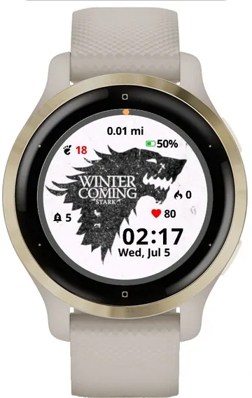 Winter Comming Garmin watch face preview