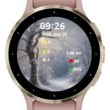 Winter Embrace Garmin watch face preview
