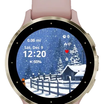 Winter First Snow Garmin watch face preview