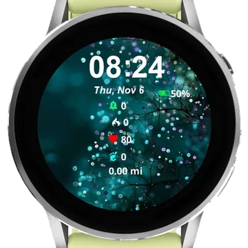 Winter Flowers Garmin watch face preview