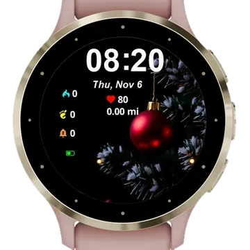 Winter Globe Garmin watch face preview