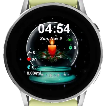Winter Globe Garmin watch face preview