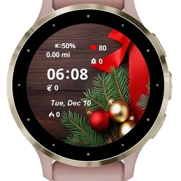 Winter Globes Garmin watch face preview
