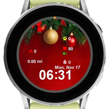 Winter Globes Garmin watch face preview
