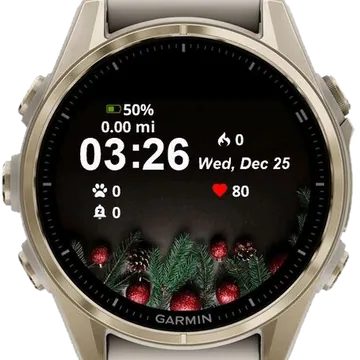 Winter Globes Garmin watch face preview