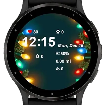 Winter Globes Light Garmin watch face preview