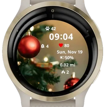Winter Globes Garmin watch face preview
