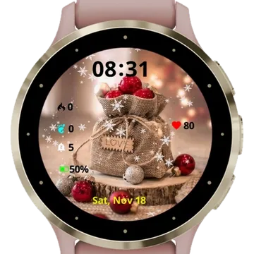 Winter globules Garmin watch face preview