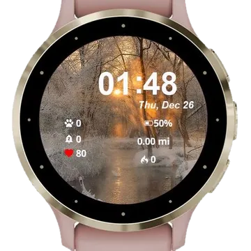 Winter Glow Garmin watch face preview