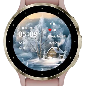 Winter House Garmin watch face preview